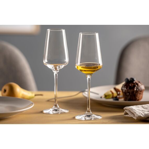 Leonardo Puccini Digestif-Gläser 6er Set, spülmaschinenfeste Likör-Gläser, Schnaps-Glas mit gezogenem Stiel, Teqton-Kristallglas, Schnaps Set, Höhe 21 cm, 220 ml, 069556