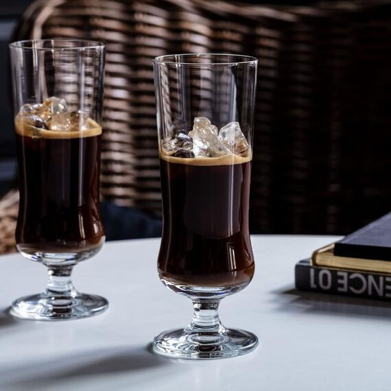 Krosno - Cocktailgläser Longdrinkgläser 6er Set, 300 ml, Avant-Garde Kollektion - Pina Colada, Milchshake Gläser, Bier, Eisbecher Coctails Glas - Spülmaschinenfest | Bleifreies Kristallglas