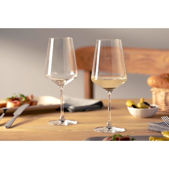 LEONARDO HOME Weißweingläser PUCCINI (6er Set) • Kratzfeste Weingläser (560 ml) • Spülmaschinenfest & Langlebig • Zeitlose Gläser für Weißwein • Modernes Design • Weißwein-Glas Puccini • 069553