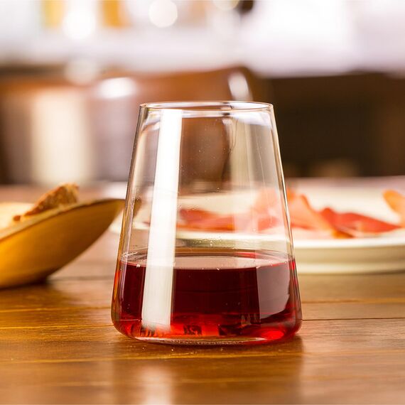 Stölzle Lausitz Rotweinbecher Power 6er-Set 520ml – Moderne Weingläser ohne Stiel für maximale Aromaentfaltung – Flache Rotweingläser aus Kristallglas – Spülmaschinen- & Stoßfest, Made in Germany