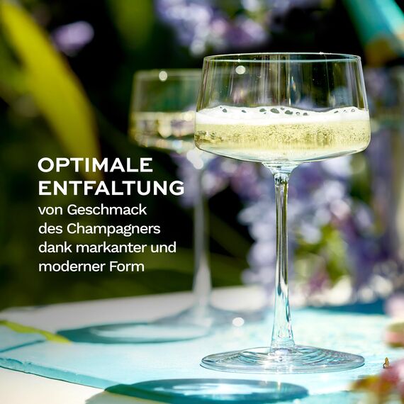 Stölzle Lausitz Champagnerschalen Power 6er-Set 275 ml – Elegante Kristallgläser ideal für Champagner, Sekt & Prosecco – Hochwertige Sektgläser aus deutscher Herstellung – Spülmaschinen- & Stoßfest