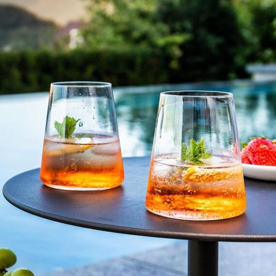 Stölzle Lausitz Rotweinbecher Power 6er-Set 520ml – Moderne Weingläser ohne Stiel für maximale Aromaentfaltung – Flache Rotweingläser aus Kristallglas – Spülmaschinen- & Stoßfest, Made in Germany