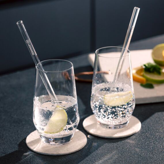 LEONARDO HOME Trinkgläser PUCCINI (6er Set) • Zeitlose Wassergläser (365 ml) • Spülmaschinenfest & Langlebig • Kratzfeste Gläser für Zuhause, Restaurants & Partys • Saft-Glas Puccini • 069558