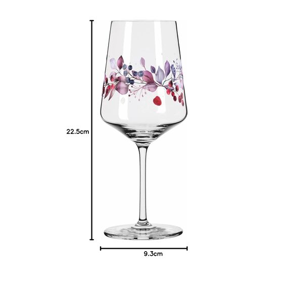RITZENHOFF 6011002 Aperitif-Glas Sprizz 2er-Set 500 ml - Serie Sommersonett - Früchte & Zweige bunt - Made in Germany