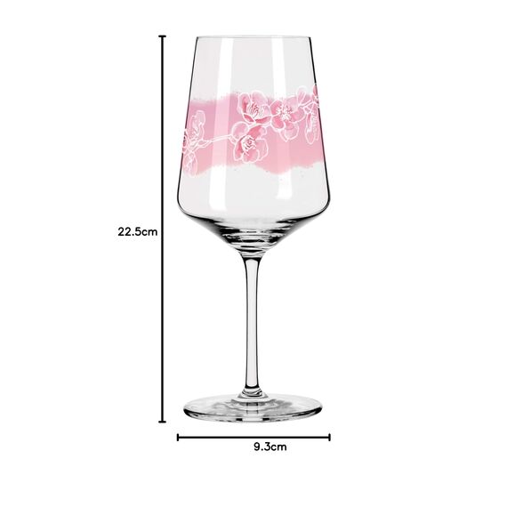 RITZENHOFF 3461001 Aperitifglas 500 ml – 2er Set – Serie Sommersonett Nr. 1, 2 Stück mit Blütenmotiv – Made in Germany