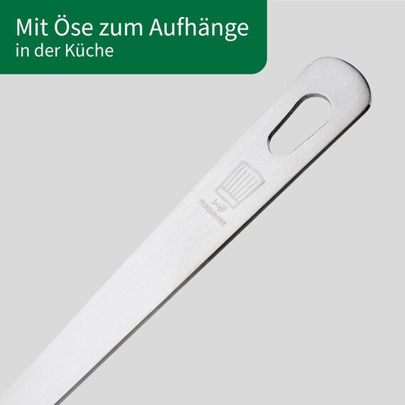 Chefkoch trifft Fackelmann Vorlegelöffel - Ideal zum Servieren von Beilagen, hochwertiges Edelstahl in mattem Look – Kochlöffel spülmaschinengeeignet