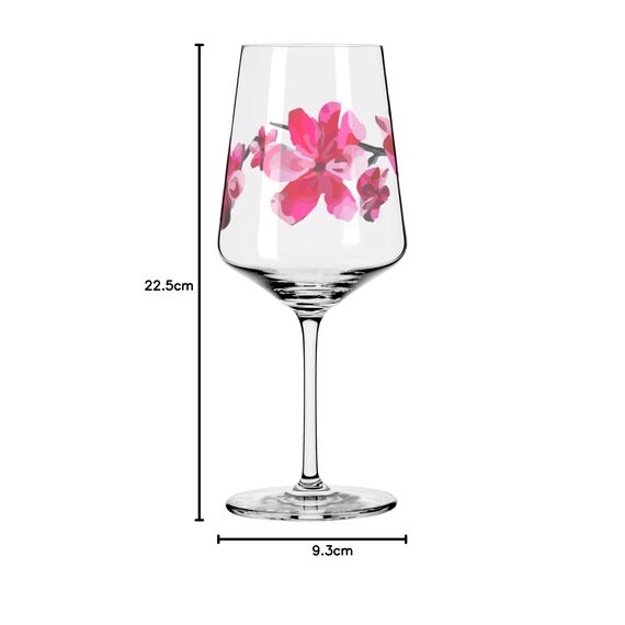RITZENHOFF 3461006 Aperitif-Glas Sprizz 2er-Set 500 ml - Serie Sommersonett Nr. 11 + 12 - mit Asia-Motiv Rot - Made in Germany