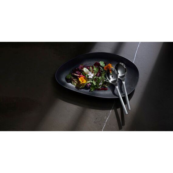 WMF Nuova Salatbesteck 30 cm, groß, Salatgabel und Servierlöffel, Cromargan Edelstahl poliert, spülmaschinengeeignet