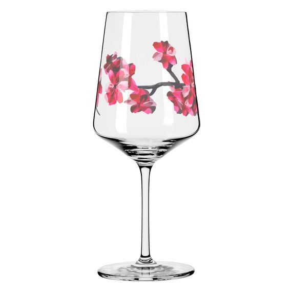 RITZENHOFF 3461006 Aperitif-Glas Sprizz 2er-Set 500 ml - Serie Sommersonett Nr. 11 + 12 - mit Asia-Motiv Rot - Made in Germany