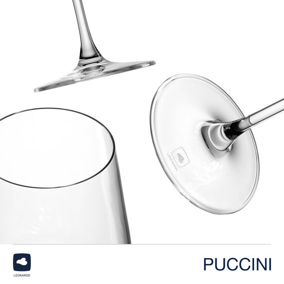 LEONARDO HOME Rieslinggläser PUCCINI (6er Set) inkl. Poliertuch • Spülmaschinenfeste Wein-Gläser (400 ml) • Stoßfest & Alltagstauglich • 040992