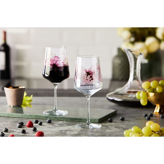 RITZENHOFF 3461004 Aperitifglas 500 ml - 2er Set - Serie Sommersonett Nr. 4, 2 Stück, Pflanzenmotiv - Made in Germany