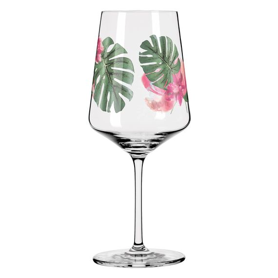 RITZENHOFF 6011001 Aperitifglas 500 ml - 2er Set - Serie Sommersonett Nr. 1, 2 Stück, Blütenmotiv - Made in Germany