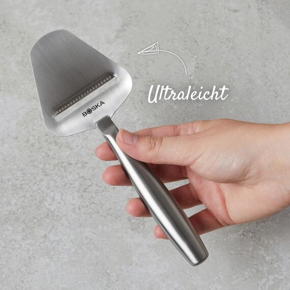 BOSKA Käsehobel Copenhagen/käseschneider für alle Käsesorten/multifunktional/Edelstahl/Silber/Spülmaschinenfest