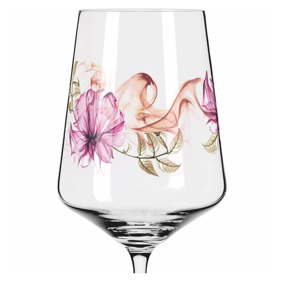 RITZENHOFF 3461004 Aperitifglas 500 ml - 2er Set - Serie Sommersonett Nr. 4, 2 Stück, Pflanzenmotiv - Made in Germany