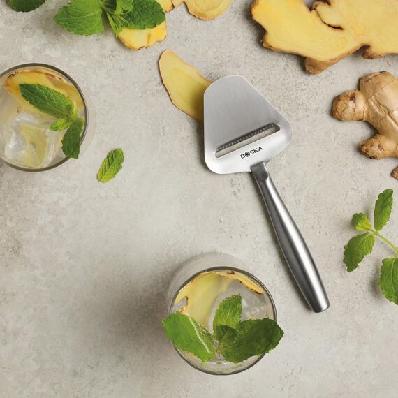 BOSKA Käsehobel Copenhagen/käseschneider für alle Käsesorten/multifunktional/Edelstahl/Silber/Spülmaschinenfest