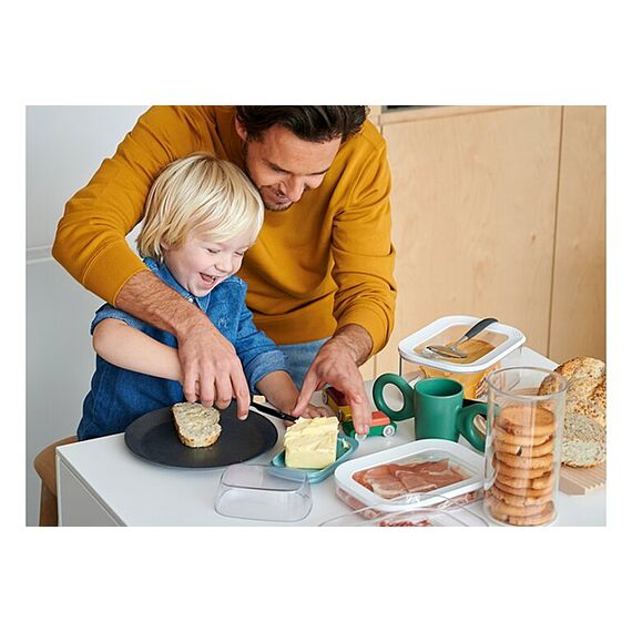 Mepal Butterdose - grey für 250 g Butter transparenter Deckel passt genau in die Kühlschranktüre spülmaschinenfest - Neue Version