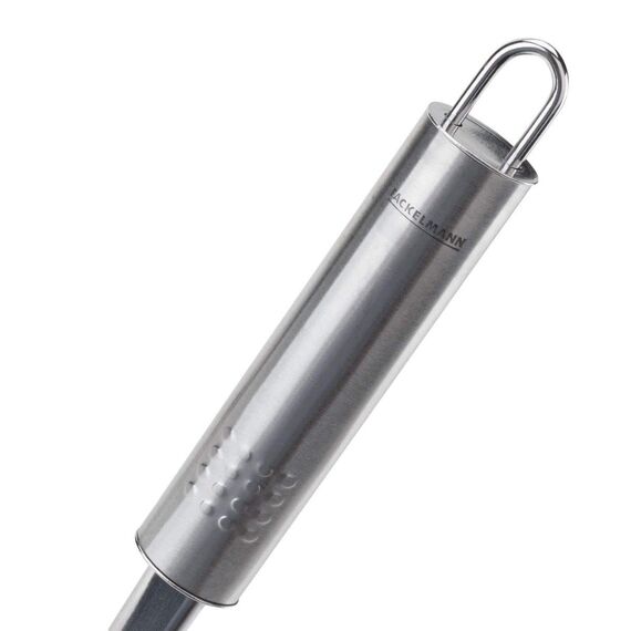 Fackelmann Abseihlöffel 35 cm OVALGRIFF, Küchenhelfer mit ergonomischem Griff, Schaumlöffel auf Edelstahl (Farbe: Silber), Menge: 1 Stück, Gemischt