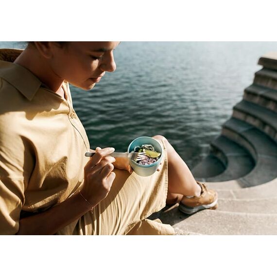 Mepal - Besteck 3-teiliges Set Ellipse - Besteck-Set für unterwegs - Besteht aus einem Messer, Gabel & Löffel - Besteck-Set mit Reiseetui - Edelstahl - Nordic Black