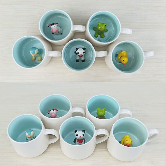 3D Pinguin Kaffeetasse, 12oz Lustige Cartoon Tier Handgefertigte Figur Milch Teetasse, Geburtstagsgeschenke für Freunde Kinder Mädchen Frau Oma Tante Tante (Pinguin)
