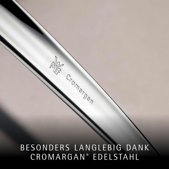 WMF Palma Besteck Set für 12 Personen – 60-teiliges Essbesteck aus Cromargan Edelstahl, poliert und rostfrei, Monobloc-Messer mit Wellenschliff, spülmaschinenfest, inklusive Besteckkassette, Design