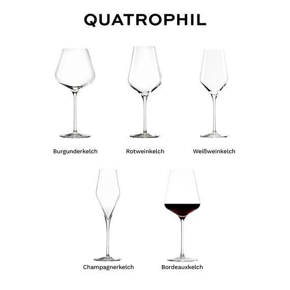 Stölzle Lausitz Bordeauxgläser Quatrophil 2er-Set 645 ml – Hochwertige Weingläser ideal für Bordeaux – Elegante Rotweingläser aus Kristallglas für maximale Aromaentfaltung – Spülmaschinen- & Stoßfest