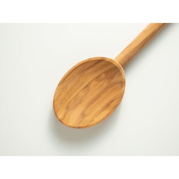 Fackelmann Kochlöffel rund 30 cm OLIVE, Löffel aus Holz, Design-Küchenhelfer aus Oliven-Holz, robust und mit unverkennbarer Maserung (Farbe: Braun), Menge: 1 Stück