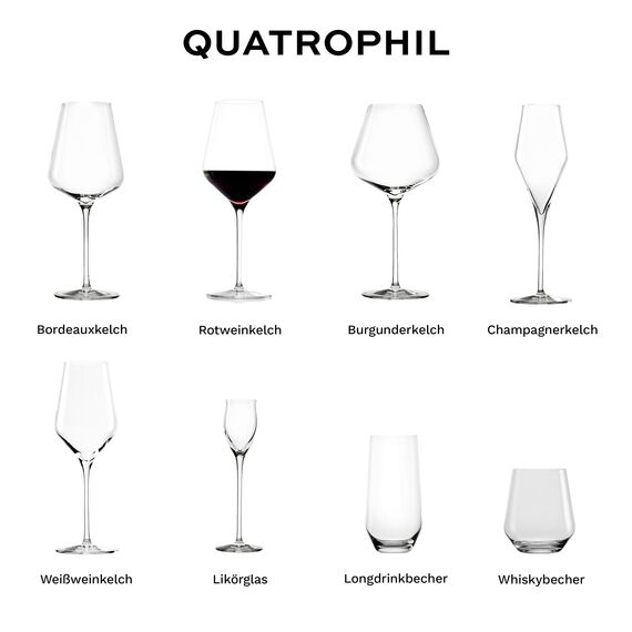 Stölzle Lausitz Rotweingläser Quatrophil 6er-Set 570ml – Hochwertige Weingläser ideal für Rotwein – Eleganter Rotweinkelch aus Kristallglas für maximale Aromaentfaltung – Spülmaschinen- & Stoßfest