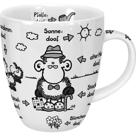 Sheepworld Tasse mit Motiv Ohne Opa ist alles doof | Porzellan, 45 cl, Becher für Kaffee und Tee | Geschenk für Opa, Geburtstag | 45136