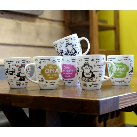 Sheepworld Tasse "Ohne Mr Right ist alles doof" | Porzellan, 45 cl | Becher für Kaffee und Tee, mit Spruch, Geschenk zur Hochzeit | 46511
