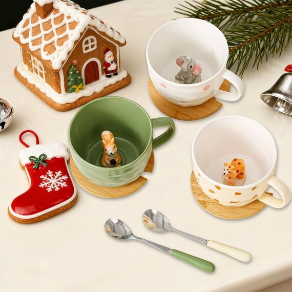 Geschenke Für Frauen Eichhörnchen 3d Tasse Geburtstagsgeschenk Für Frauen Männer Kaffeebecher Tassen Lustige Weihnachten Halloween Valentinstag Muttertag Ostern Geschenk Für Freundin Kollegen Freunde