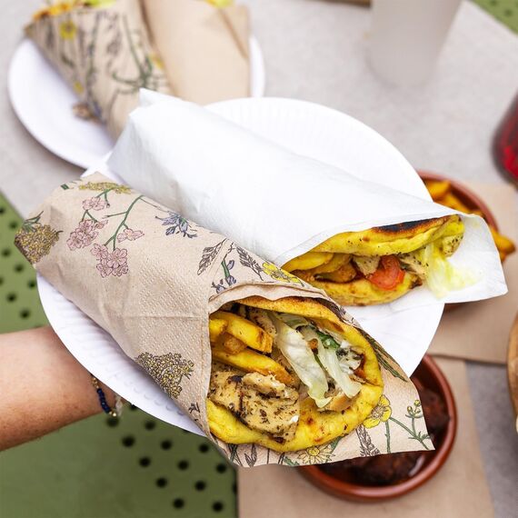 TABLE KIND x 150, 22CM, Umweltfreundliche Pappteller zum Geburtstag, umweltfreundliches, recycelbares Einweggeschirr, biologisch abbaubares Partyzubehör, heimkompostierbar, Hergestellt in der EU