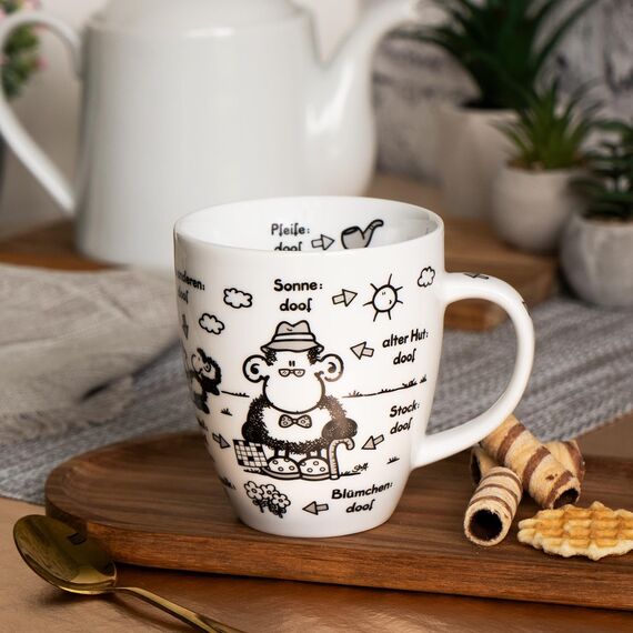 Sheepworld Tasse mit Motiv Ohne Opa ist alles doof | Porzellan, 45 cl, Becher für Kaffee und Tee | Geschenk für Opa, Geburtstag | 45136