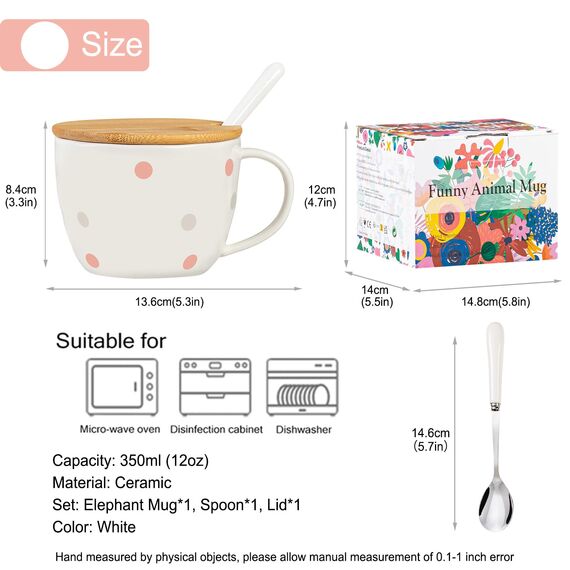 BigNoseDeer Geschenke Für Frauen Elefant Tasse Personalisiert Weihnachtsgeschenke Geburtstagsgeschenk Für Frauen Lustige Cappuccino Tee Tassen Beste Freundin Geschenke Kaffeetassen Elefanten Deko