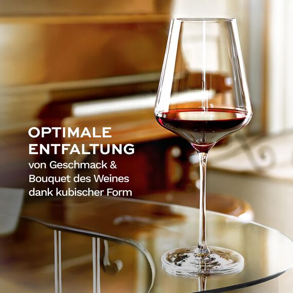 Stölzle Lausitz Bordeauxgläser Quatrophil 2er-Set 645 ml – Hochwertige Weingläser ideal für Bordeaux – Elegante Rotweingläser aus Kristallglas für maximale Aromaentfaltung – Spülmaschinen- & Stoßfest