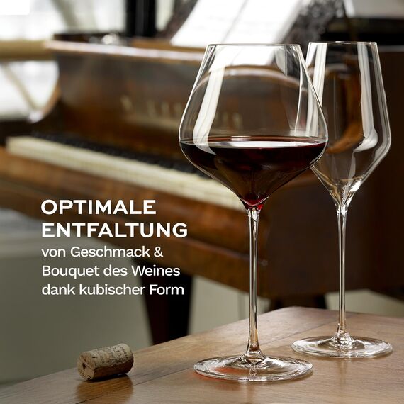 Stölzle Lausitz Burgundergläser Quatrophil 6er-Set 710ml – Elegante Rotweingläser ideal für Burgunder – Burgunderkelch aus Kristallglas für optimale Aromaentfaltung – Spülmaschinen- & Stoßfest