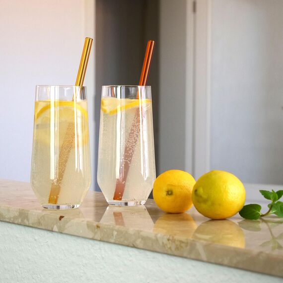 Stölzle Lausitz Longdrinkgläser Quatrophil 6er-Set 390ml – Elegante Longdrinkbecher und Cocktailgläser für Drinks, Wasser & Säfte – Hochwertige Wassergläser aus Kristallglas – Spülmaschinen & Stoßfest