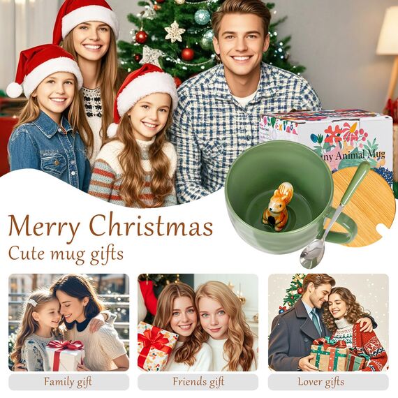 Geschenke Für Frauen Eichhörnchen 3d Tasse Geburtstagsgeschenk Für Frauen Männer Kaffeebecher Tassen Lustige Weihnachten Halloween Valentinstag Muttertag Ostern Geschenk Für Freundin Kollegen Freunde