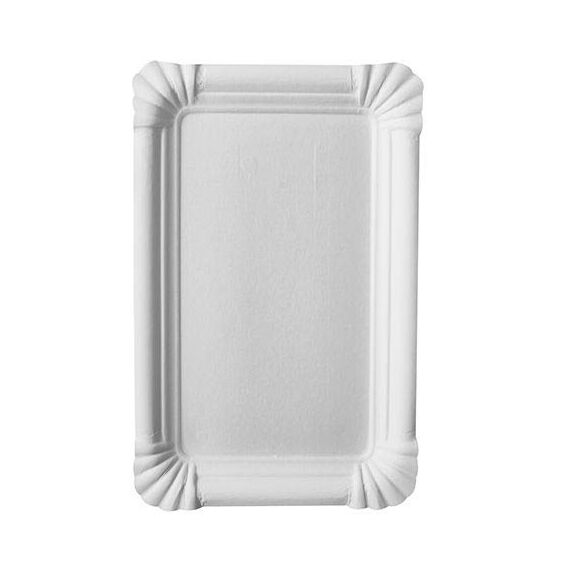 PAPSTAR 11062 250 Teller, Pappe Pure eckig 13 x 20 cm, weiß