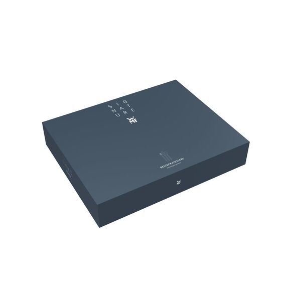 WMF Lyric Plus Besteck Set 12 Personen, 66 teilig, 60 Teile mit Servierbesteck, Hohlheftmesser, Cromargan protect teilmattiert, kratzbeständig