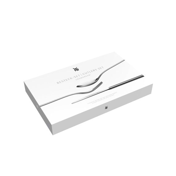 WMF Philadelphia Besteck Set 6 Personen, 30 teilig, Monobloc-Messer, Cromargan Edelstahl poliert, glänzend, spülmaschinengeeignet