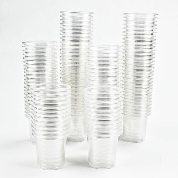 SLTAXAR 300 Stück Schnapsgläser Plastik Schnapsbecher 2cl/ 20ml Shotgläser Plastik Stamperl 2cl Plastikbecher Schnaps Transparente Shot Becher Plastik 2cl Trinkbecher Kurz für Party Spaß Hochzeiten