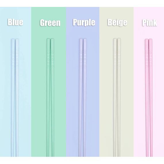 SUPJOYES 5 Paar Fiberglas Essstäbchen, Buntes Wiederverwendbare Japanische Essstäbchen, Essstäbchen Spülmaschinenfest, 24 cm, Kirschblüte Mustern, rutschfeste Stäbchen