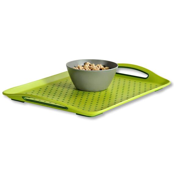 Kesper Serviertablett, 77202, antirutsch, Maße: 45,5 x 32 x 4,5 cm, Grün