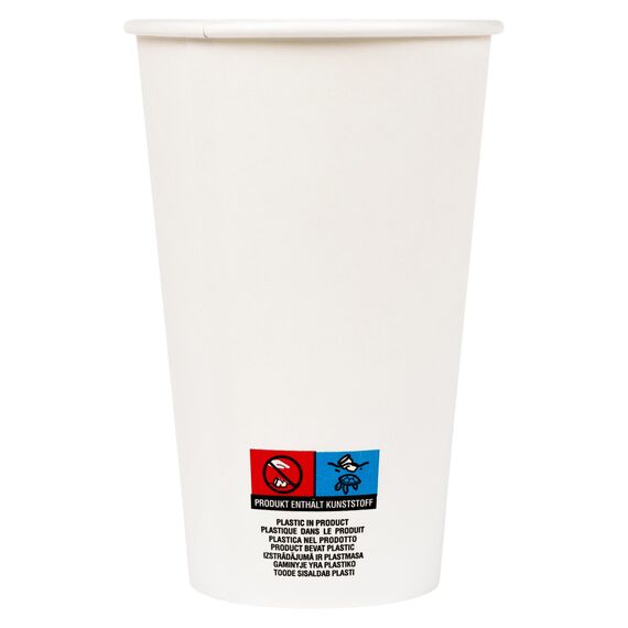 HEKU 50 weiße Pappbecher| Frischfaser mit Beschichtung | Umweltfreundlich & recyclingfähig | FSC-Zertifiziert | Für Heiß- und Kaltgetränke | Ideal für Veranstaltungen, Büros und Cafés, 0,4l