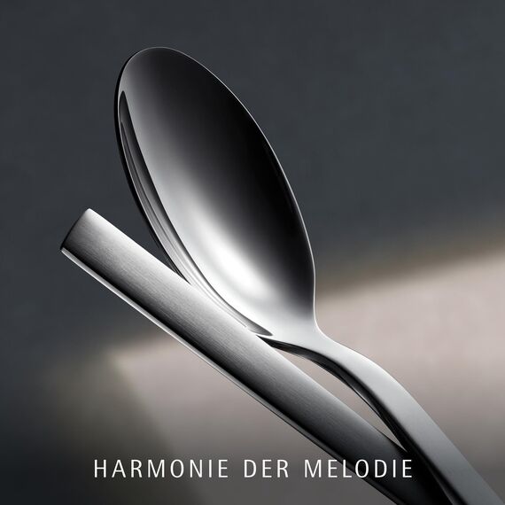 WMF Lyric Plus Edelstahl Besteck Set 6 Personen, Essbesteck Set 30teilig, Hohlheftmesser, Cromargan protect teilmattiert, kratzbeständig, spülmaschinenfest