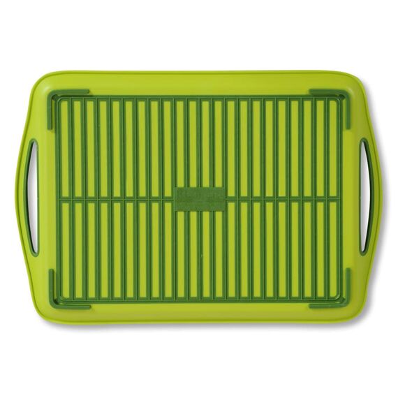 Kesper Serviertablett, 77202, antirutsch, Maße: 45,5 x 32 x 4,5 cm, Grün