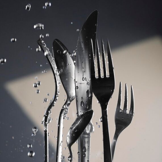 WMF Philadelphia Besteck Set 6 Personen, 30 teilig, Monobloc-Messer, Cromargan Edelstahl poliert, glänzend, spülmaschinengeeignet