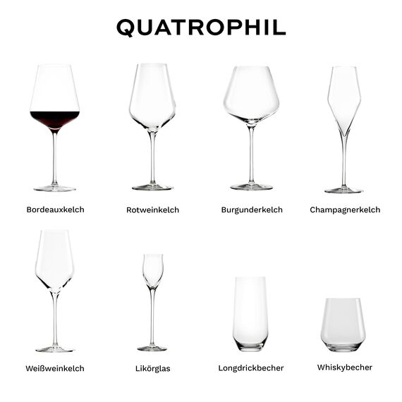 Stölzle Lausitz Bordeauxgläser Quatrophil 6er-Set 645 ml – Hochwertige Weingläser ideal für Bordeaux – Elegante Rotweingläser aus Kristallglas für maximale Aromaentfaltung – Spülmaschinen- & Stoßfest