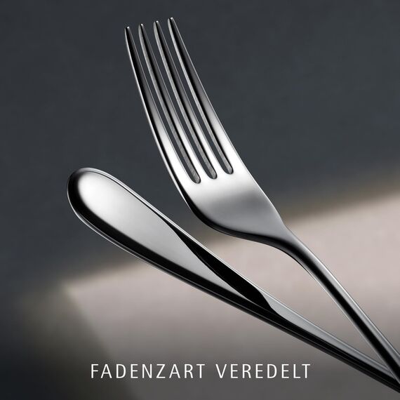 WMF Kent Plus Edelstahl Besteck Set 6 Personen, Essbesteck Set 30 teilig, Hohlheftmesser, Cromargan protect poliert, kratzbeständig, spülmaschinenfest