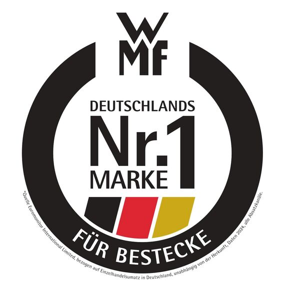 WMF Philadelphia Besteck Set 6 Personen, 30 teilig, Monobloc-Messer, Cromargan Edelstahl poliert, glänzend, spülmaschinengeeignet